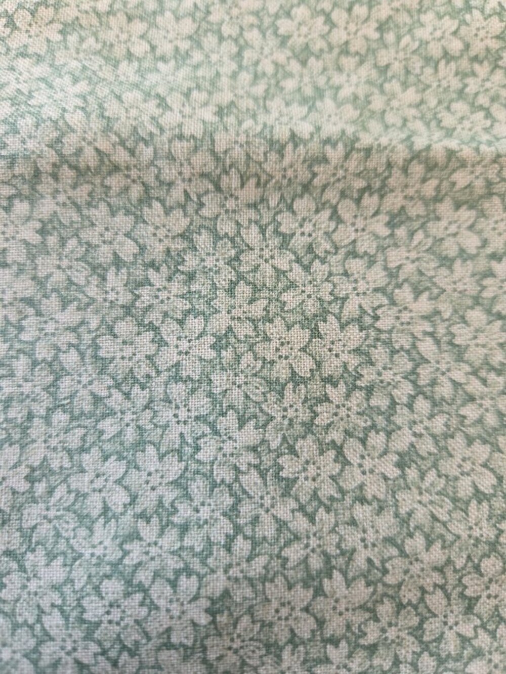 New 5 continuous yards light green floral cotton fabric quilting